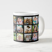 24 foto collage monogram gepersonaliseerd grote koffiekop (Voorkant rechts)