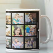 24 foto collage monogram gepersonaliseerd grote koffiekop