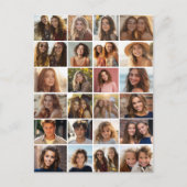 24 Foto Collage Raster - Zwart en Wit Briefkaart (Voorkant)