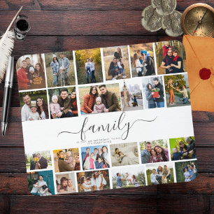24 Foto Collage Schattig Familie Liefde Herinnerin Muismat