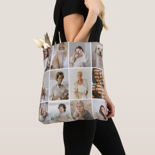 24 Foto collage sjabloon gepersonaliseerd Tote Bag (Dichtbij)