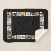 24 Foto DIY Collage, speciaal aangepast Sherpa Deken (Voorkant (horizontaal))