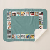 24 Foto DIY Persoonlijk collage Sherpa Deken (Voorkant (horizontaal))