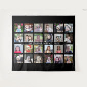 24 foto sjabloon collage met aangepaste tekst wandkleed (Voorkant (horizontaal))