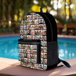 24 Fotocollage - 4 rijen 6 kolommen - aangepaste t Bedrukte Rugzak<br><div class="desc">Een eenvoudig fotorooster met veel foto's voor al je telefoonfoto's. Dit trendy collage party design is voorzien van een plek voor 24 afbeeldingen of life highlights. De optionele tekst op de zak kan worden gebruikt voor namen, evenementen, data en meer! Als u de illustratie wilt aanpassen of de achtergrondkleur wilt...</div>