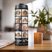 24 Fotocollage - 4 rijen 6 kolommen - Script naam Thermosbeker