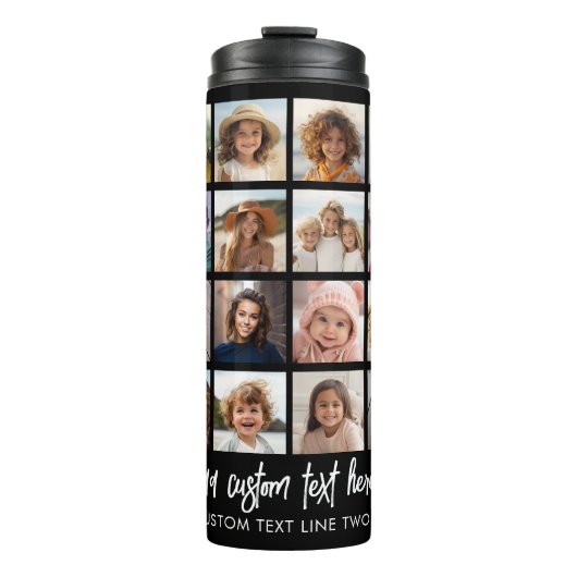 24 Fotocollage - 4 rijen 6 kolommen - Script naam Thermosbeker (Voorkant)