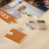 24 Fotocollage - Aangepaste tekst - Modern Minimaa Legpuzzel (Zijkant)