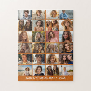 24 Fotocollage - Aangepaste tekst - Modern Minimaa Legpuzzel