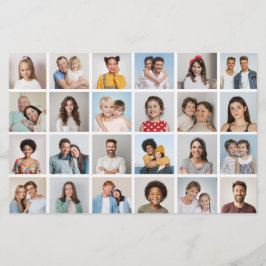 24 Fotocollage bewerkbare kleur Kaart / flyer