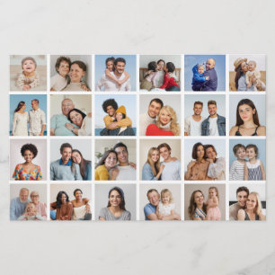 24 Fotocollage bewerkbare kleur Kaart / flyer