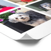 24 Fotocollage met Familienaam Datum - Wit Poster (Hoek)