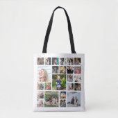 24 Fotocollage op maat Gepersonaliseerd Tote Bag (Voorkant)