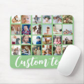 24 fotorooster collage aangepaste tekst trendy muismat (Met muis)