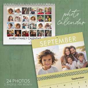 24 Foto's - 2 per maand Modern Familie Kalender