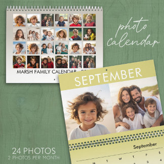 24 Foto's - 2 per maand Modern Familie Kalender