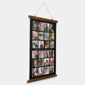 24 foto's familienaam hangend wandkleed (Gebogen)