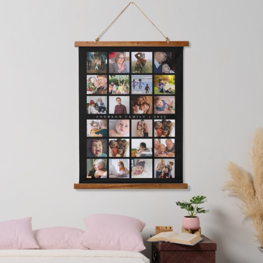 24 foto's familienaam hangend wandkleed (Slaapkamer)