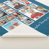 24 foto's Fotocollage gepersonaliseerd Sherpa Deken (3/4)