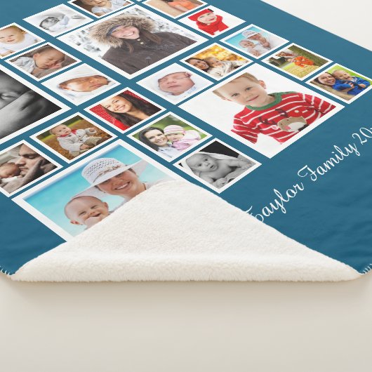 24 foto's Fotocollage gepersonaliseerd Sherpa Deken (3/4)