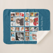 24 foto's Fotocollage gepersonaliseerd Sherpa Deken (Voorkant (horizontaal))