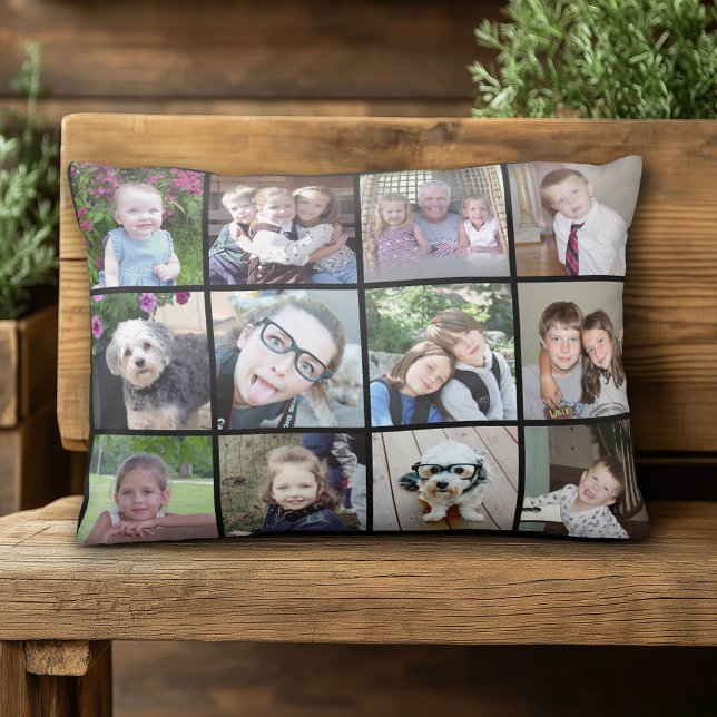 24 Fotosjabloon collage Accent Kussen (Custom Pillow)