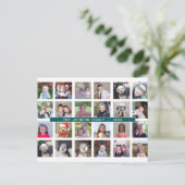 24 Fotosjabloon Collage met aangepaste tekst Briefkaart (Staand voorkant)