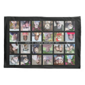 24 Fotosjabloon Collage met aangepaste tekst Kussensloop (Achterkant)