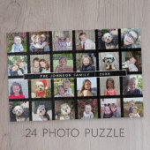 24 Fotosjabloon Collage met aangepaste tekst Legpuzzel