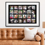 24 Fotosjabloon Collage met aangepaste tekst Poster<br><div class="desc">Een sjabloon met 24 foto's. Voor beste resultaten,  gebruiks vierkant bebouwde foto's. Om de achtergrondkleur te veranderen,  klik op de pas optie aan en kies een nieuwe achtergrondkleur.</div>