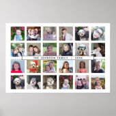 24 Fotosjabloon Collage met aangepaste tekst Poster (Voorkant)