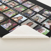 24 Fotosjabloon Collage met aangepaste tekst Sherpa Deken (3/4)