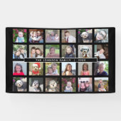 24 Fotosjabloon Collage met aangepaste tekst Spandoek (Horizontaal)