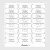 24 Gastnamen Helder Retouradres Aangepaste Labels (Vel)