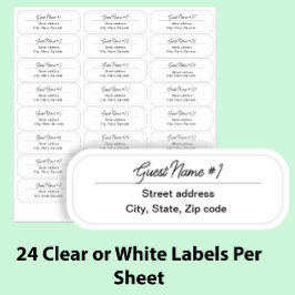 24 Gastnamen Helder Retouradres Aangepaste Labels