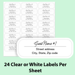 24 Gastnamen Helder Retouradres Aangepaste Labels
