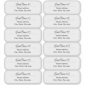 24 Gastnamen wissen Labels (Voorkant)