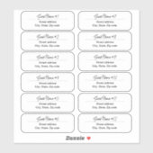 24 Gastnamen wissen Labels (Vel)