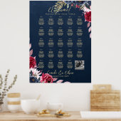 24 Grafiek voor tabelzitplaatsen met namen, PHOTO  Poster (Keuken)