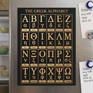 24 Griekse Alfabet Letters in Volgorde   Magnetisc
