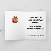 *~* 24 grillige gloed grappige magische kerst AP97 Bedankkaart (Binnen)