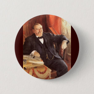 24 Grover Cleveland1 Ronde Button 5,7 Cm