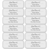 24 Guest Names Clear Labels (Voorkant)