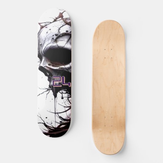 24 Hard Lines | Deathmask Deck – The Rebuild Begin Persoonlijk Skateboard (Voorkant)