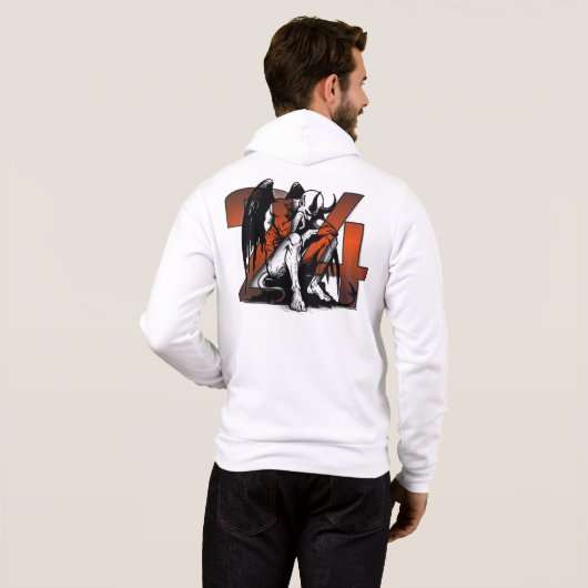 24 Hard Lines Grafisch T-shirt — Fallen Demon (Achterkant volledig)