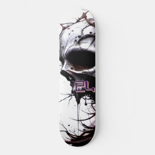 24 Harde Lijnen | Deathmask Deck – De Rebuild Begi Persoonlijk Skateboard (Voorkant)