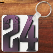 24 harde lijnen Sleutelhanger — noodnummer ontwerp (Achterkant)