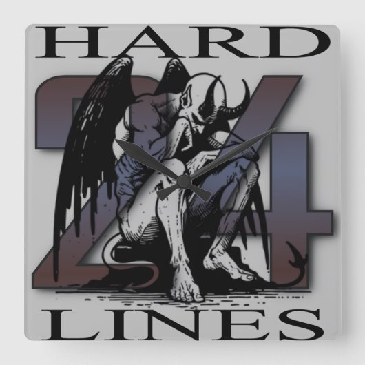 24 harde lijnen wandklok — Fallen Demon Design (Voorkant)
