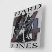 24 harde lijnen wandklok — Fallen Demon Design (Hoek)