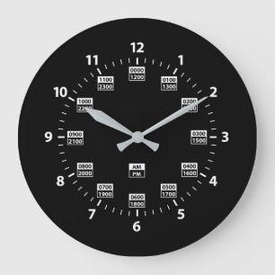 24 Hour Military Style Time Clock Grote Klok